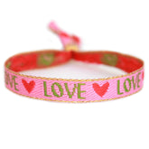 Woven bracelet festival love